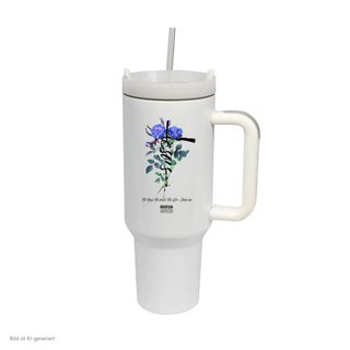 Jesus Cross Flower Thermobecher von Mountain Movers, 1,2 Liter