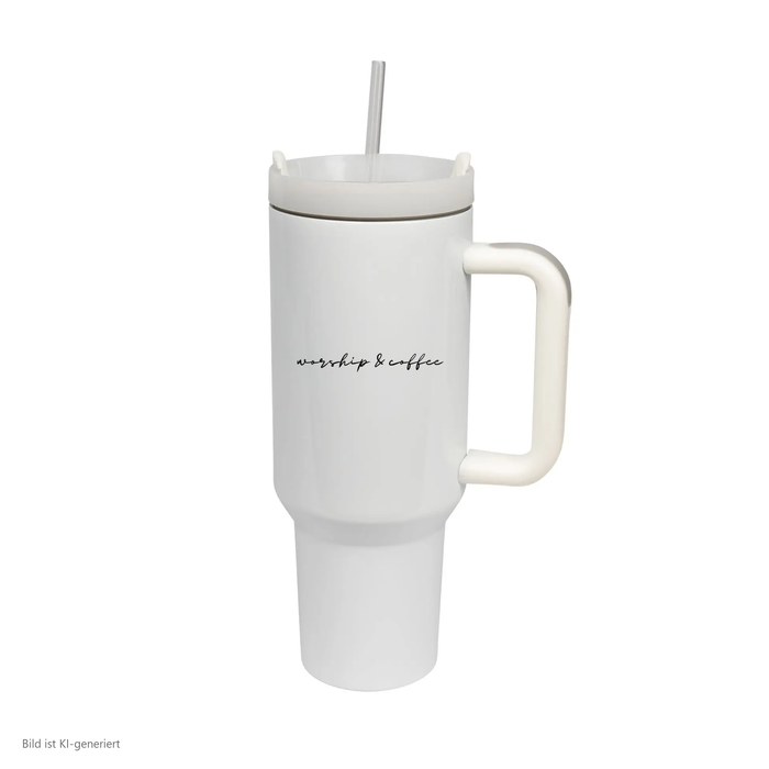 Worship and Coffee Thermobecher