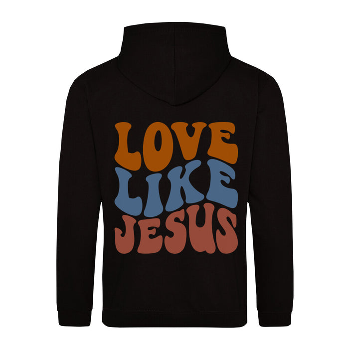 LIEFDE ALS JEZUS HOODIE Rugprint