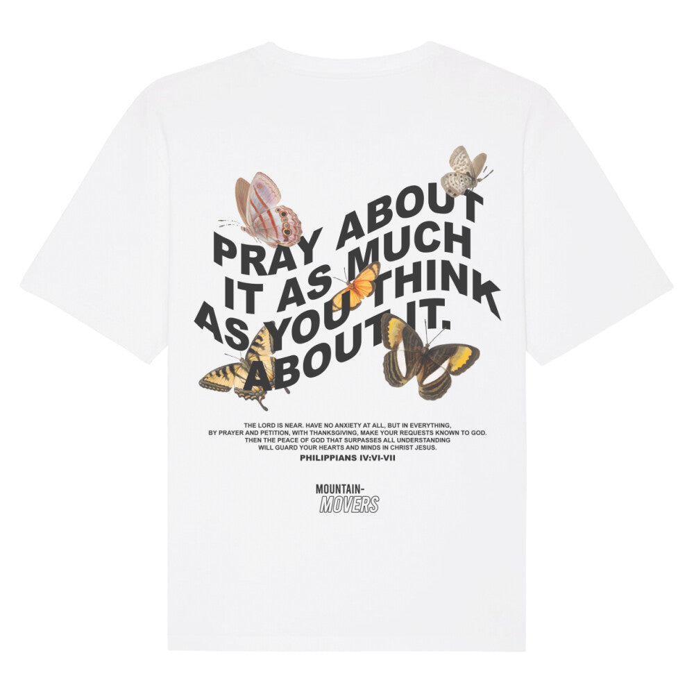 Pray　Oversized　–　T-Shirt　about　BackPrint　it　Mountain-Movers