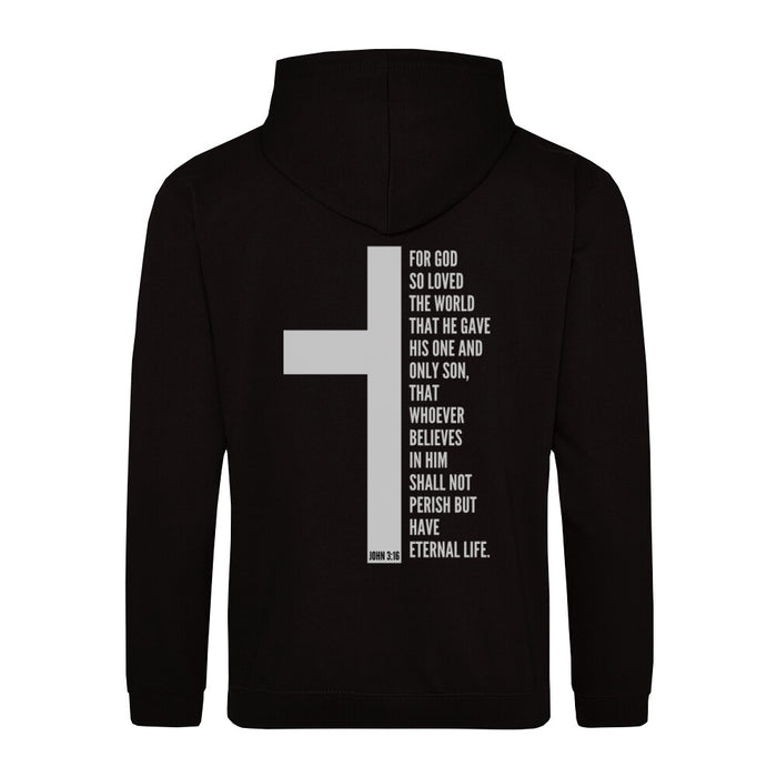 Johannes 3:16 Hoodie Rugprint