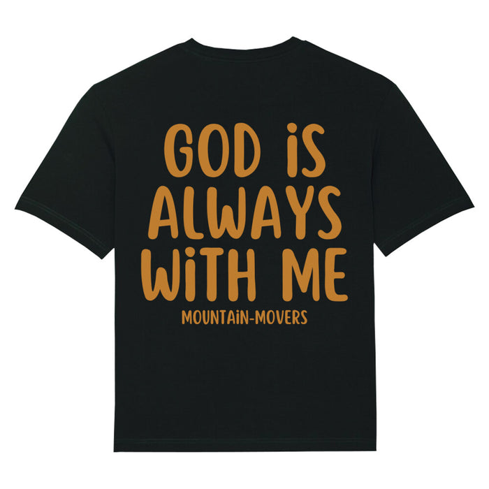 God is always with me Oversized T-Shirt Front & BackPrint