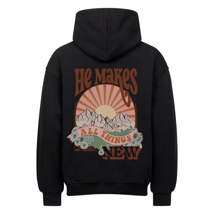 All Things New Oversized Hoodie Backprint
