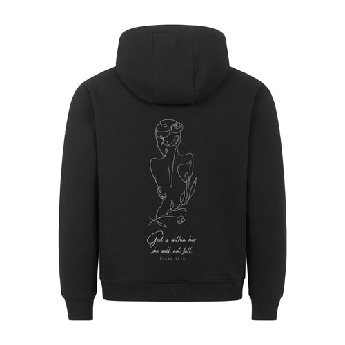 God is within her lineart hoodie backprint