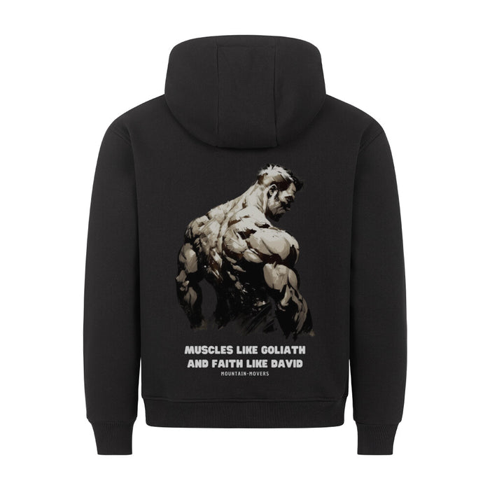 Muscles Like Goliath Gym Hoodie Backprint