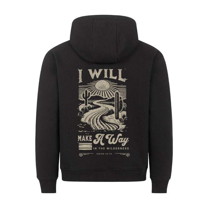 Weg in de wildernis Hoodie Rugprint