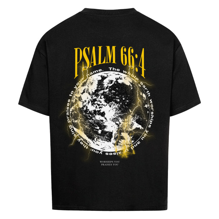 Psalm 66.4 oversized shirt front and backprint