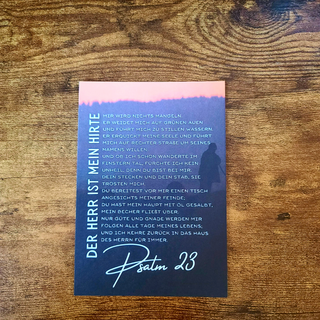 PSALM 23 RETRO POSTKARTE