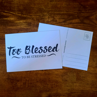 Too Blessed Postkarte