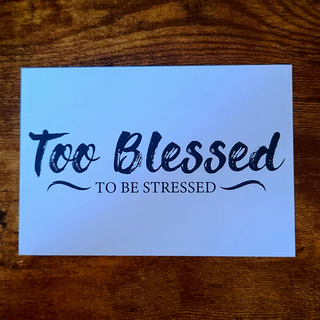 Too Blessed postcard