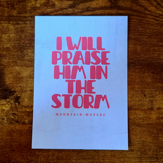 PRAISE HIM IN THE STORM POSTCARD