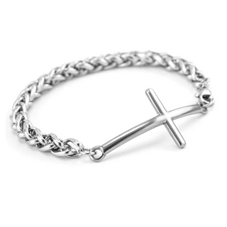 Cross bracelet stainless steel