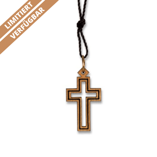 Wooden cross necklace with hole (olive wood)