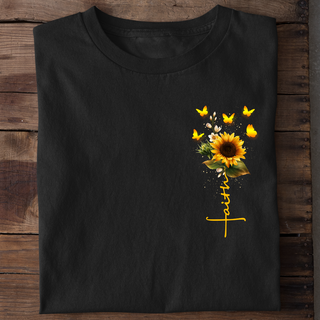Geloof zonnebloem T-shirt