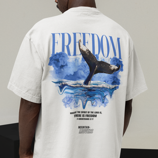 Freedom streetwear oversized T-shirt met print op de achterkant