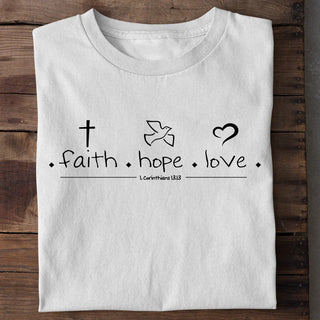 Geloof Hoop Liefde Dames T-shirt