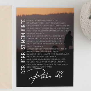 Psalm 23 postcard