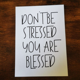 Don't Be Stressed postcard
