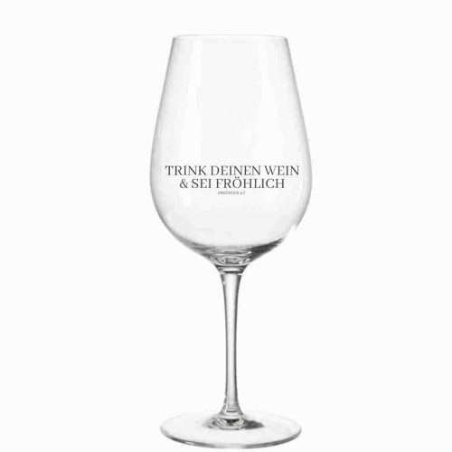 Ecclesiastes 9:7 Wine Glass